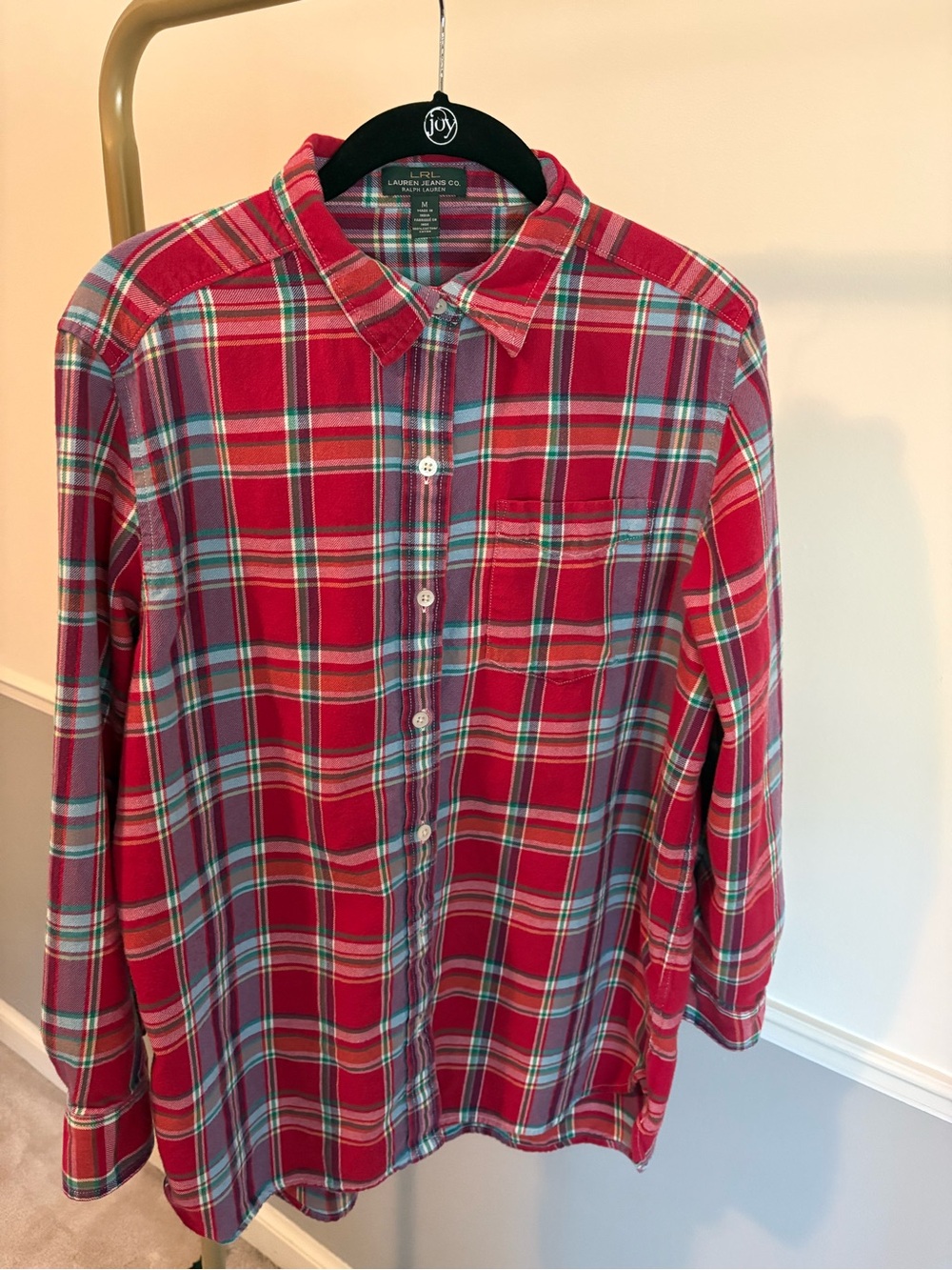 Plaid Button-Down Shirt - Lauren Jeans Co